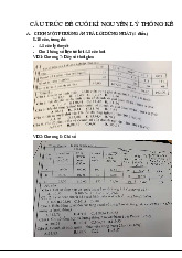 Các dạng bài tập thống kê - Cấu trúc đề cuối kì | Thống kê trong kinh tế và kinh doanh | Trường Đại học Kinh tế Quốc dân