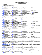 Đề cương cuối học kì I lớp 12 năm học 2025-2026 môn Hoá học 12