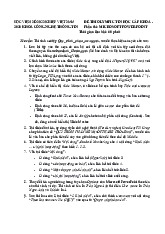 Đề thi olympic tin học cấp khoa  2020 | Học viện Nông nghiệp Việt Nam