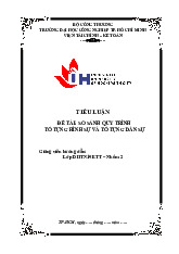 Tiểu luận So sánh quy trình tố tụng hình sự và tố tụng dân sự | Đại học Công nghiệp Thành phố Hồ Chí Minh