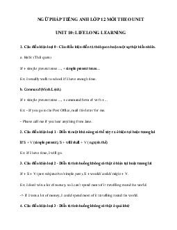 Ngữ pháp unit 10 lớp 12 Lifelong learning