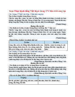 Soạn Ngữ văn 6 sách Chân trời sáng tạo (Tập 1) bài Thực hành tiếng Việt lớp 6 trang 27