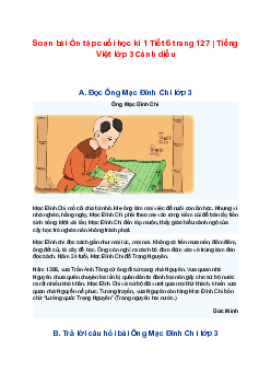 Soạn bài Ôn tập cuối học kì 1 Tiết 6 trang 127 | Tiếng Việt lớp 3 Cánh diều