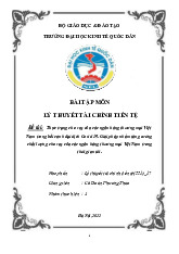 Thực trạng cho vay của các ngân hàng thương mại Việt Nam trong bối cảnh đại dịch Covid 19. Giải pháp nhằm tăng cường chất lượng cho vay của các ngân hàng thương mại Việt Nam trong thời gian tới | Bài tập lớn môn Lịch sử đảng cộng sản Việt Nam