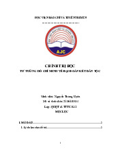 Phân tích tư tưởng Hồ Chí Minh về đại đoàn kết dân tộc | Học viện Báo chí và Tuyên truyền