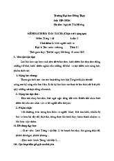 Tài liệu giảng dạy. Kế học giảng dạy Tiếng việt 3