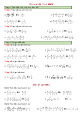 Bài tập Nhân chia phân thức đại số môn Toán lớp 8