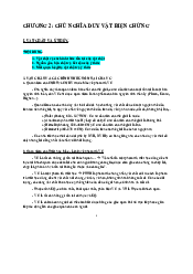 Đề cương chương 2 - Triết học Mác Lenin| Đại học Kinh Tế Quốc Dân