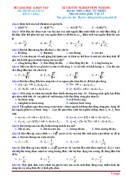 Đề minh họa môn Lý năm 2021 của Bộ giáo dục và Đào tạo (có đáp án)