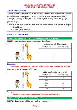 Phương pháp giải bài 1 Thu thập và phân loại dữ liệu Toán 6 Chân trời sáng tạo