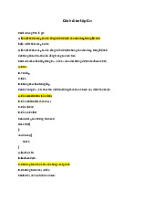 Đề cương môn Lập trình hướng đối tượng - Trường Đại học lao động -  xã hội