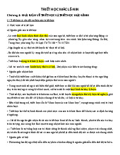 Chương 1 Khái Luận Về Triết Học Mác-Lênin | Môn Triết học Mác-Lênin - Đại học Sư Phạm Hà Nội