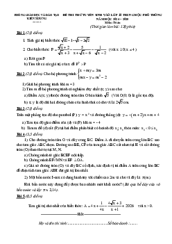 Đề thi thử Toán tuyển sinh lớp 10 năm 2024 – 2025 phòng GD&ĐT Kiến Xương – Thái Bình