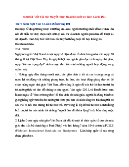 Soạn bài Viết bài văn thuyết minh thuật lại một sự kiện | Ngữ Văn 6 Cánh Diều tập 1