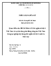 Quan điểm của Hồ Chí Minh về Chủ nghĩa xã hội ở Việt Nammôn Tư tưởng Hồ Chí Minh | Trường Đại học Khoa học Tự nhiên, Đại học Quốc gia Thành phố Hồ Chí Minh