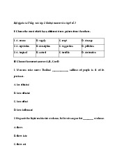 Bài tập ôn hè Tiếng Anh lớp 8 lên lớp 9 Global Success năm 2025 số 2