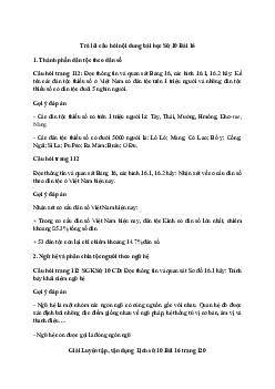 Giải Lịch sử 10 Bài 16: Các dân tộc trên đất nước Việt Nam | Cánh diều