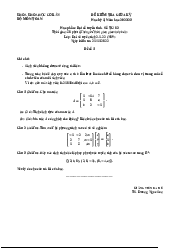 Bài kiểm tra giữa kỳ - Đại số tuyến tính | Trường Đại học Phenika