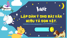 Giáo án điện tử  Tiếng Việt 4 -  Kết Nối Tri Thức:  Tuần 15- lập dàn ý cho bài văn miêu tả con vật.