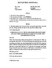 Bài Tập Thực Hành SPSS môn Kinh tế đầu tư | Trường Đại học Kinh tế Quốc dân