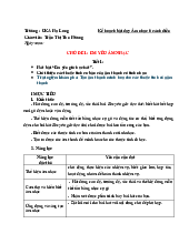 Giáo án âm nhạc Lớp 6 tiết 1 cánh diều