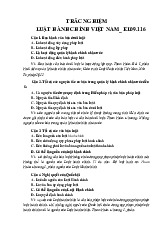 Đề thi trắc nghiệm môn Luật hành chính | Trường đại học Mở Hà Nội