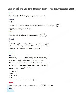 Đề thi tuyển sinh vào 10 môn Toán GD&ĐT Thái Nguyên năm 2024 - 2025