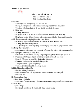 Bài tập chủ đề 5 và 6 | Bài giảng KHTN 6 | Cánh diều