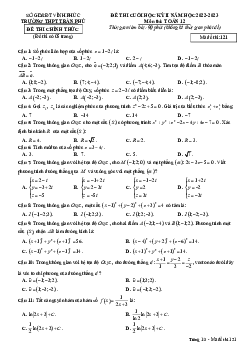 Đề cuối học kỳ 2 Toán 12 năm 2022 – 2023 trường THPT Trần Phú – Vĩnh Phúc
