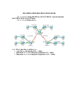 Bài kiểm tra cuối khóa phần thực hành môn Thiết kế và quản trị mang