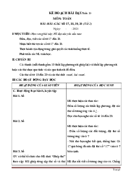 Giáo án Toán lớp 1 sách Cánh Diều HK2 (Bộ 2)