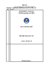 Mẫu luận văn thạc sĩ | Học viện Hành chính Quốc gia