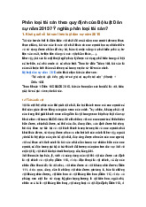 Phân loại tài sản theo quy định của Bộ luật Dân sự năm 2015? Ý nghĩa phân loại tài sản?