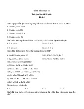 Đề thi khảo sát chất lượng đầu năm lớp 11 môn Hóa 2023 - 2024 - Đề số 4