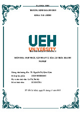 Bài thu hoạch chương 5 Các chiến thuật thâu tóm thù địch môn Sáp nhập, mua lại và tái cấu trúc doanh nghiệp  | Trường Đại học Kinh tế Thành phố Hồ Chí Minh