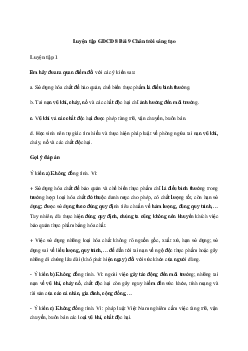 GDCD 8 Bài 9: Phòng ngừa tai nạn vũ khí, cháy nổ và các chất độc hại - Chân trời sáng tạo