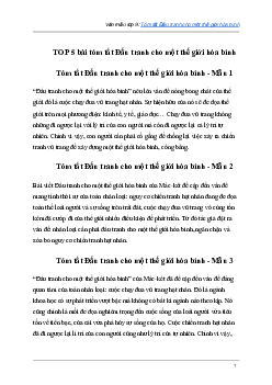 Tóm tắt Đấu tranh cho một thế giới hòa bình | Văn mẫu lớp 9