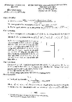 Đề thi học sinh giỏi Toán 11 năm học 2018 – 2019 sở GD&ĐT Hà Tĩnh