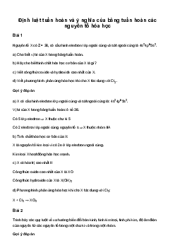 Giải Hóa học 10 Bài 8: Định luật tuần hoàn và ý nghĩa của bảng tuần hoàn các nguyên tố hóa học | Cánh diều