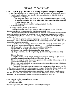 Đề cương triết - đề ôn thi triết 1 | Học viện Ngân Hàng
