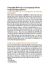 Công nghệ RFID là gì và có ứng dụng thế nào trong hoạt động logistics?