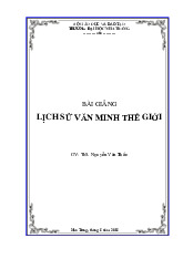 Lịch sử văn minh thế giới | môn Lịch sử | trường Đại học Huế