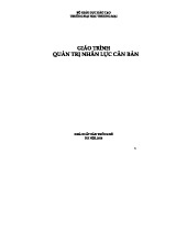 Giáo Trình Quản Trị Nhân Lực Căn Bản - DH Thương Mại 2016