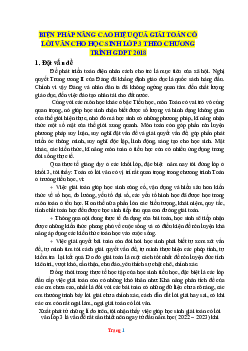 Sáng kiến kinh nghiệm biện pháp nâng cao hiệu quả giải toán có lời văn cho học sinh lớp 3