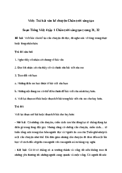 Soạn bài Viết: Trả bài văn kể chuyện - Tiếng Việt 4 Chân trời sáng tạo