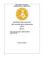 Bài thi kết thúc học phần môn Giao tiếp kinh doanh | Học viện Ngân hàng