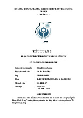 Tiểu luận Phân tích báo cáo tài chính của Công ty cổ phần Khang Minh Group | Đại học Kinh tế kỹ thuật công nghiệp