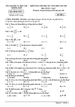 Đề kiểm tra học kì 1 Toán 7 năm 2021 – 2022 trường THCS Ngô Gia Tự – Hà Nội
