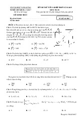 Đề thi thử tốt nghiệp THPT 2025 môn Toán cụm 7 TP HCM