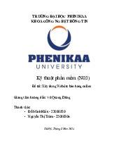 Xây dựng Website bán hàng online | Báo cáo dự án học phần Kỹ thuật phần mềm | Trường Đại học Phenikaa